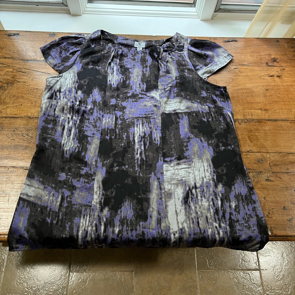 Worthington New Grey/Purple/Dress Top